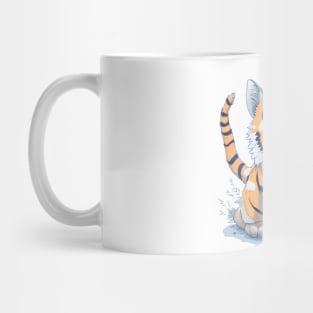 watercolor big cat tiger sticker Mug
